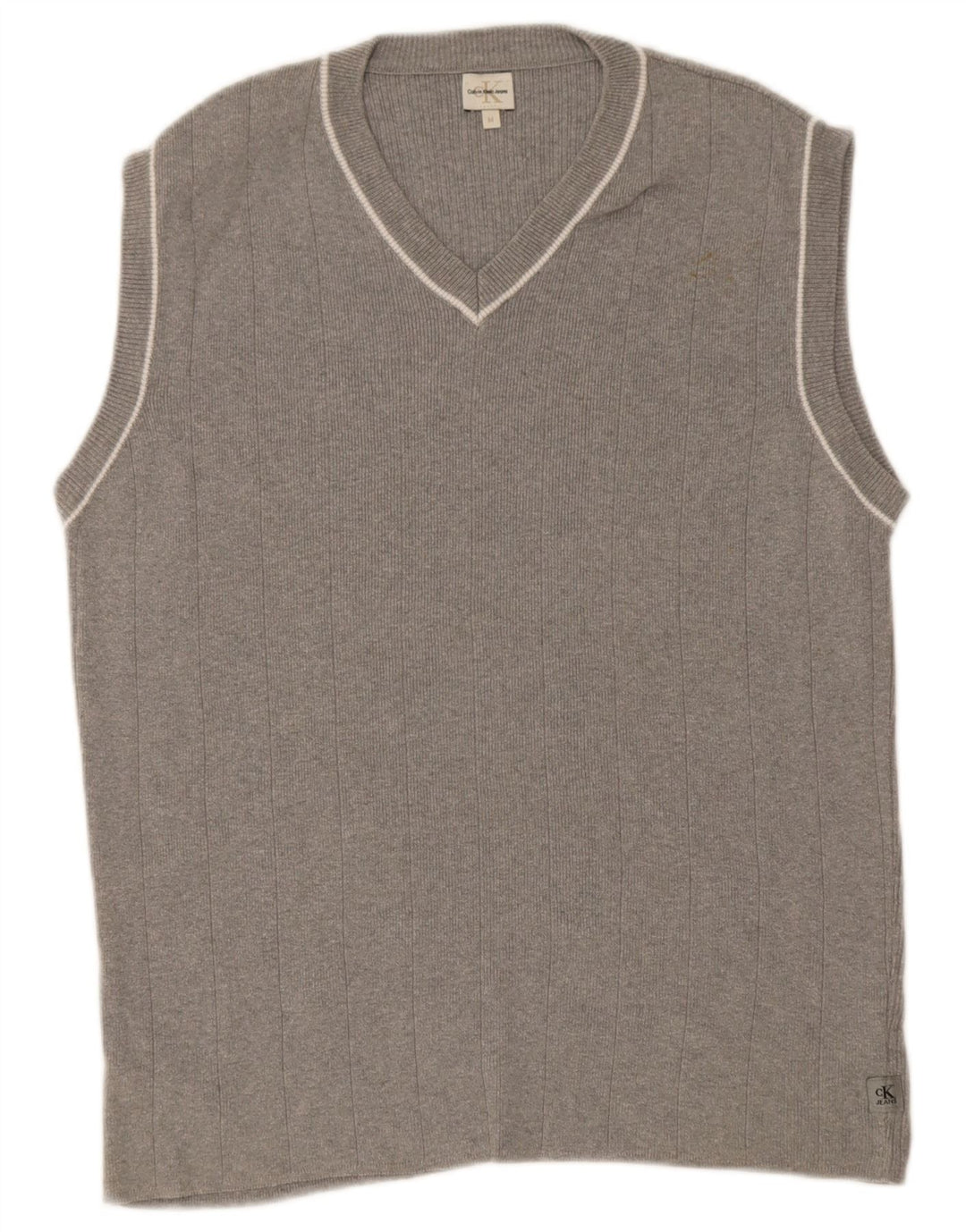 Canotta da uomo Calvin Klein Jeans Canotta in cotone grigio medio