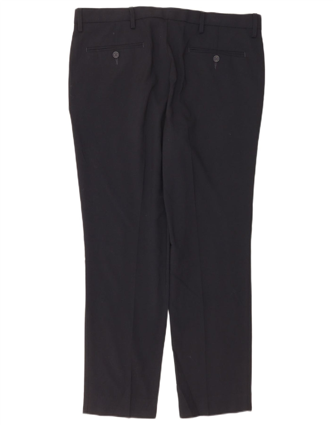 Pantaloni chino slim fit da uomo Marks & Spencer W36 L29 poliestere blu navy
