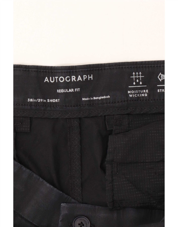 Pantaloni chino vestibilità regolare da uomo Marks & Spencer Autograph W38 L29 Blu Navy