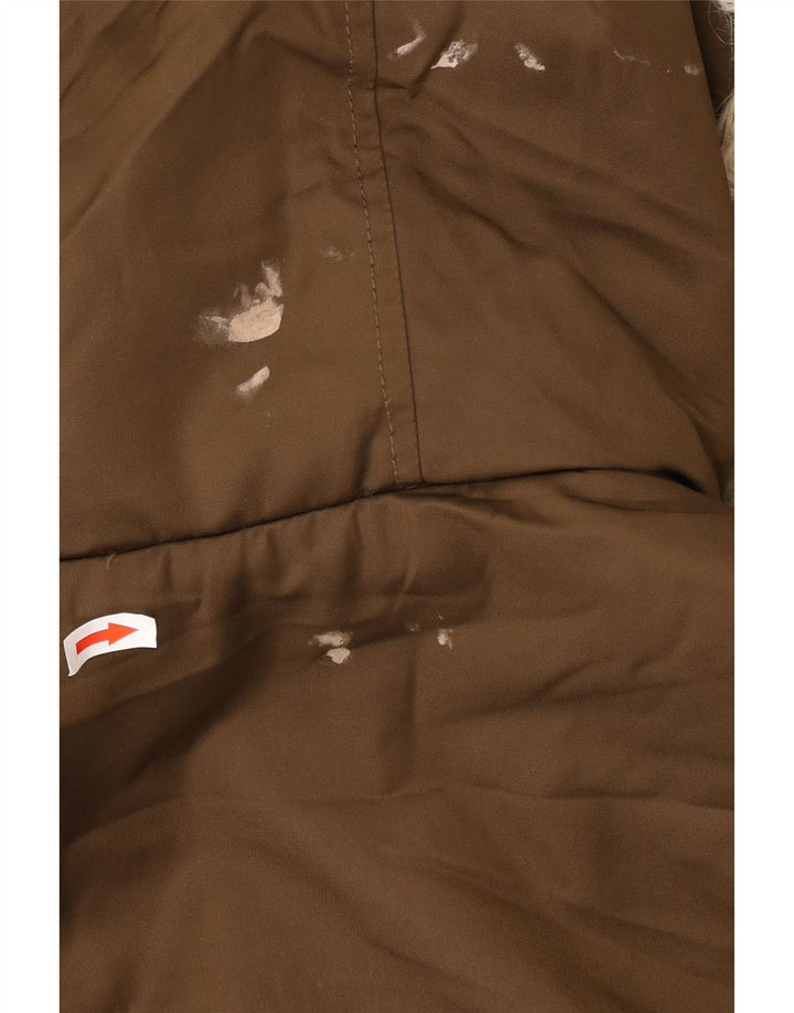 Giacca Parka Sherpa oversize Trafaluc da donna Zara UK 10 piccola marrone