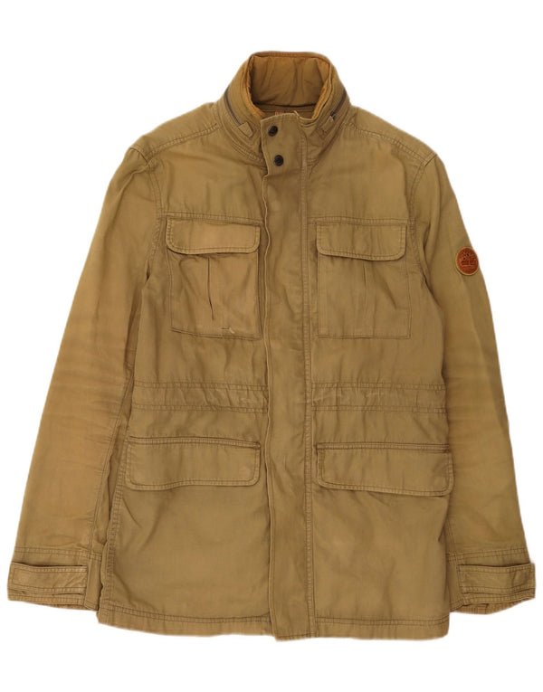Giacca da uomo con cappuccio Timberland UK 36 piccola in cotone kaki
