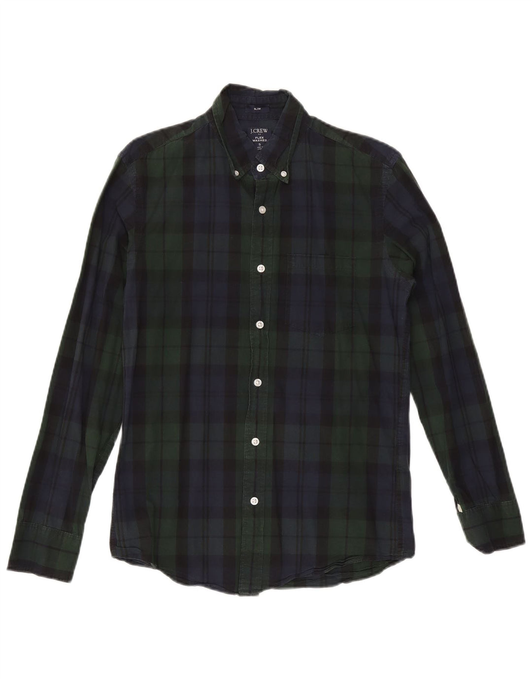 Camicia slim da uomo J. Crew in cotone a quadri verdi piccoli