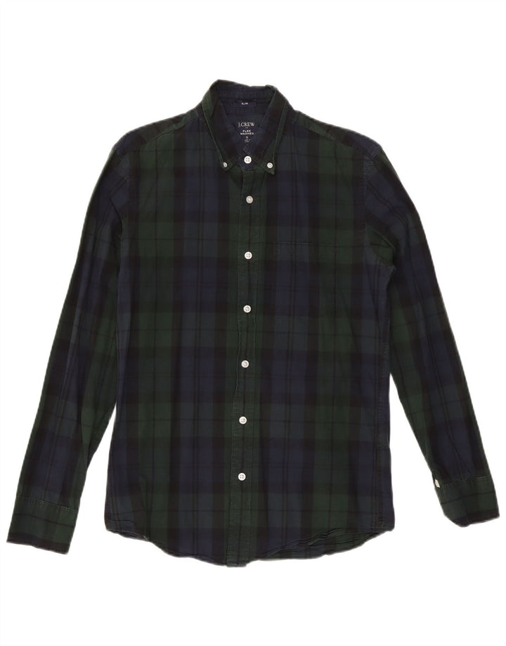 Camicia slim da uomo J. Crew in cotone a quadri verdi piccoli
