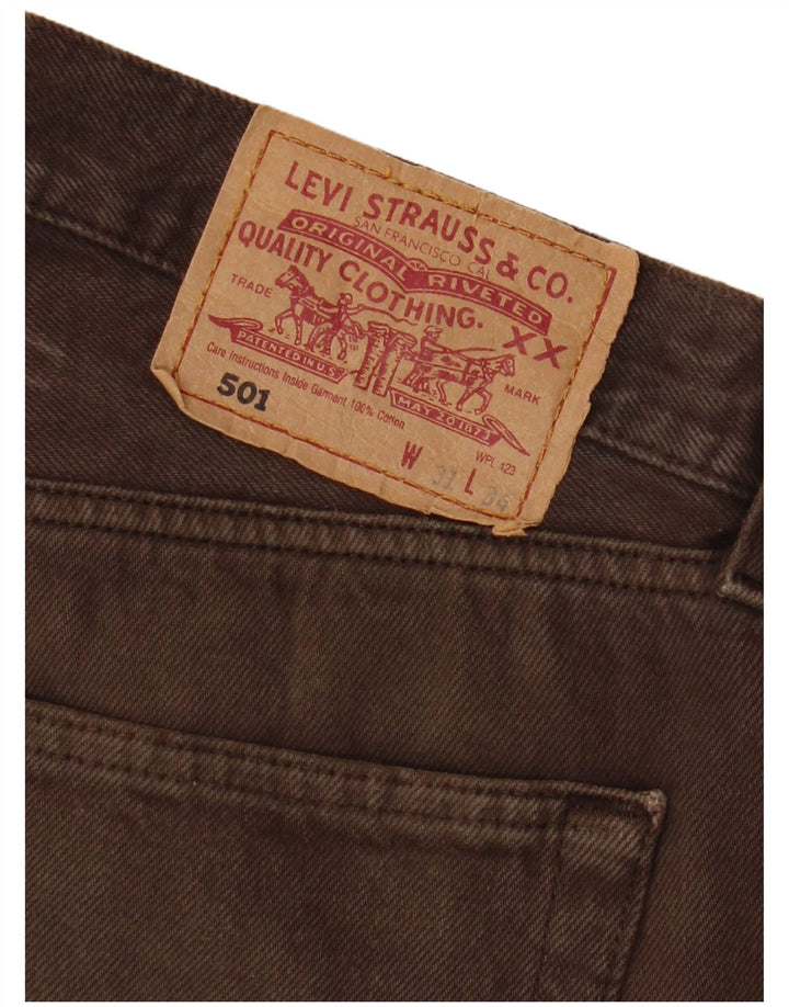 Levi's Uomo 501 Jeans dritti W31 L34 Cotone marrone