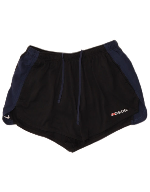Pantaloncini sportivi Nike Dri Fit da donna UK 12 Medium Nero Colourblock Poliestere
