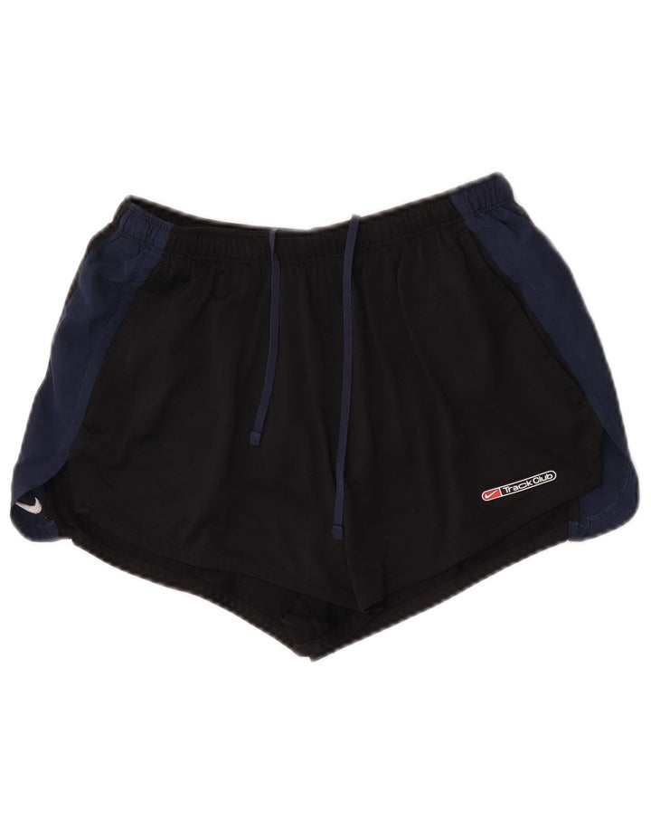 Pantaloncini sportivi Nike Dri Fit da donna UK 12 Medium Nero Colourblock Poliestere