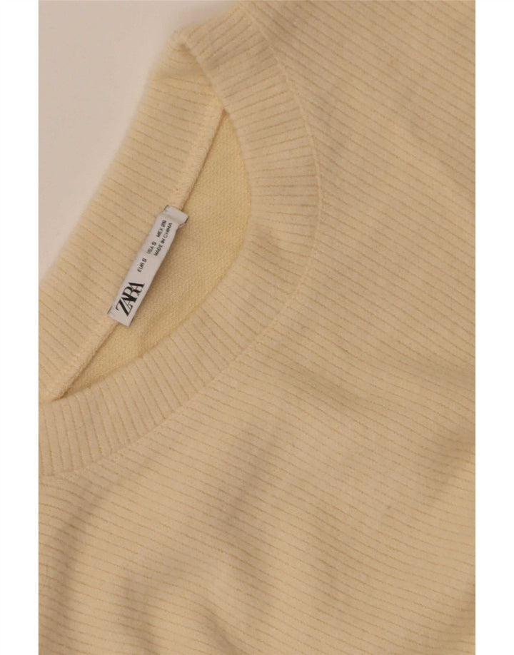 Top Zara da donna a maniche lunghe UK 10 piccolo giallo