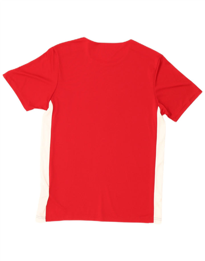 T-shirt Adidas Aeroready da uomo Top in poliestere color block rosso medio