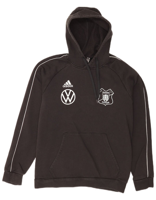 Felpa con cappuccio grafica Adidas FSV Alemannia Geithain grande in cotone nero