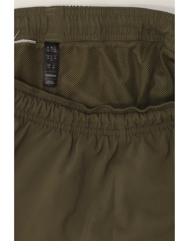 Pantaloncini sportivi Adidas da ragazzo 13-14 anni in poliestere kaki