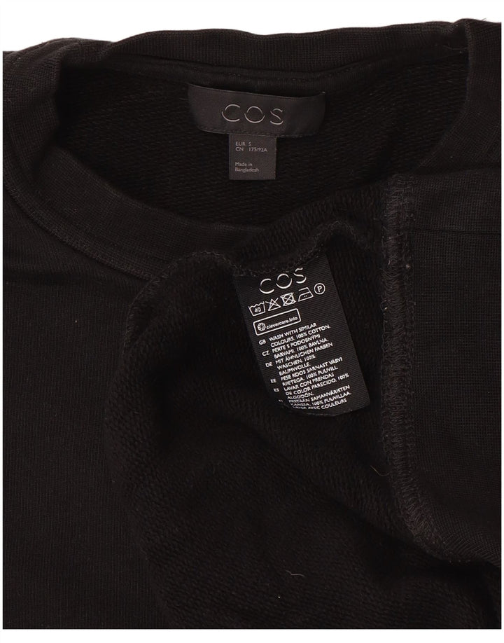 Cos Mens Felpa Maglione Piccolo Cotone Nero