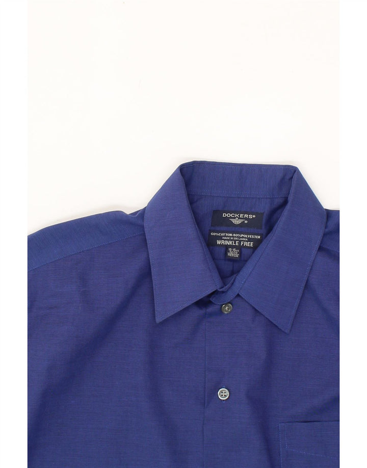 DOCKERS Mens Shirt Size 15 1/2 Medium Blue Cotton Vintage Dockers and Second-Hand Dockers from Messina Hembry 