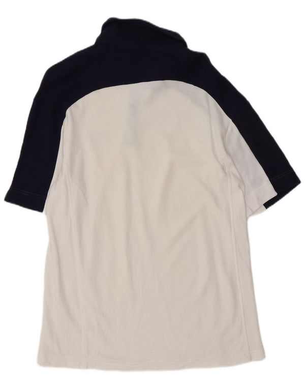 Polo da uomo Fila Small in cotone color block bianco