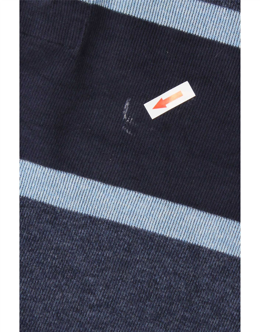 Polo da rugby da uomo a maniche lunghe Marks & Spencer a righe blu navy medie