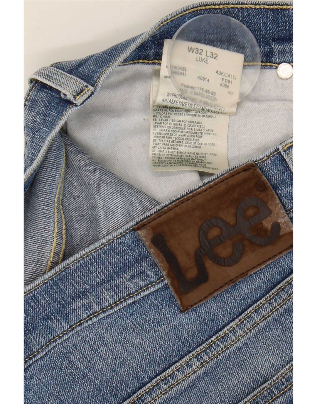 Jeans Lee Luke Slim da uomo W32 L32 in cotone blu