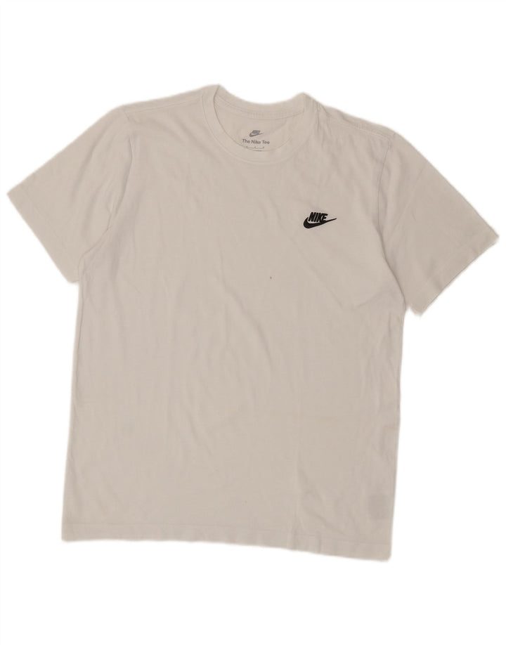 T-shirt da uomo NIKE Top in cotone bianco medio