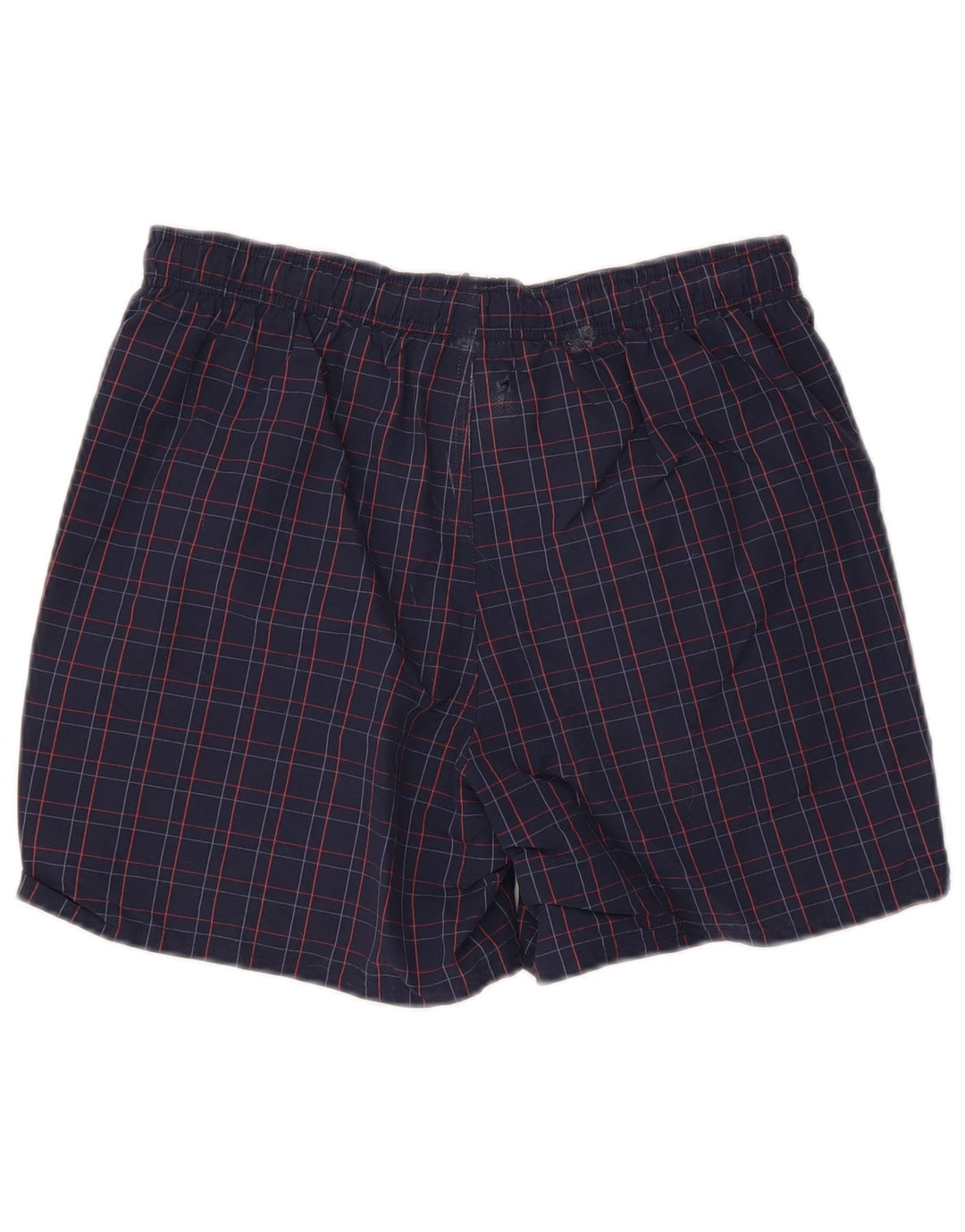 Pantaloncini sportivi Adidas da uomo piccoli in poliammide a quadri blu navy