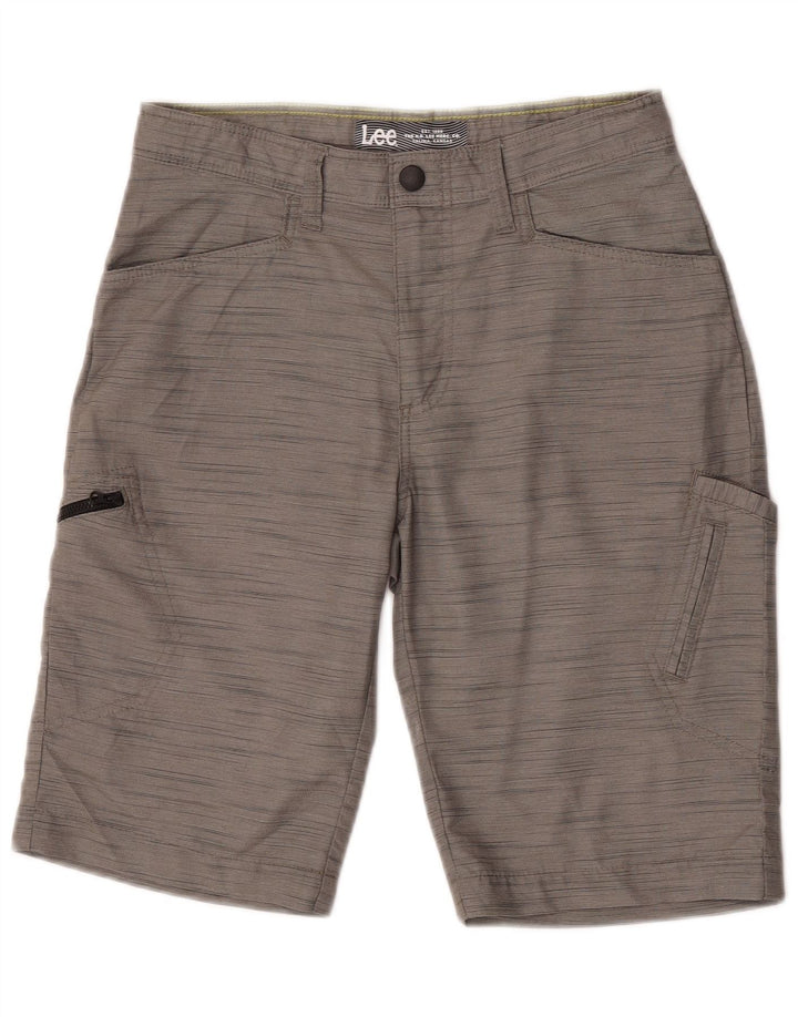 Pantaloncini cargo Lee da ragazzo 11-12 anni W27 Poliestere chiazzato grigio