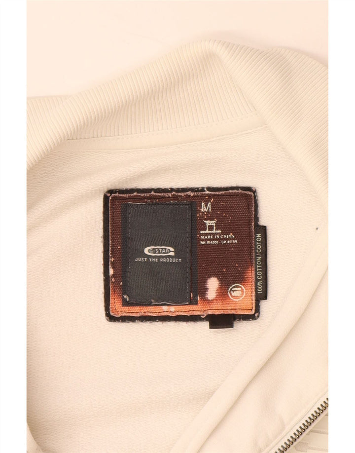 Giacca da ginnastica da uomo G-STAR in cotone bianco medio