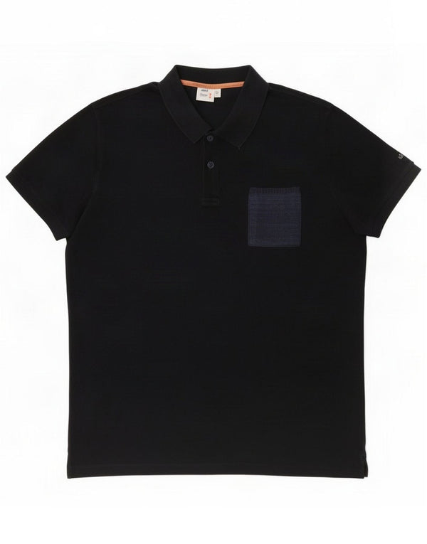 Polo da uomo Slam XL in cotone nero