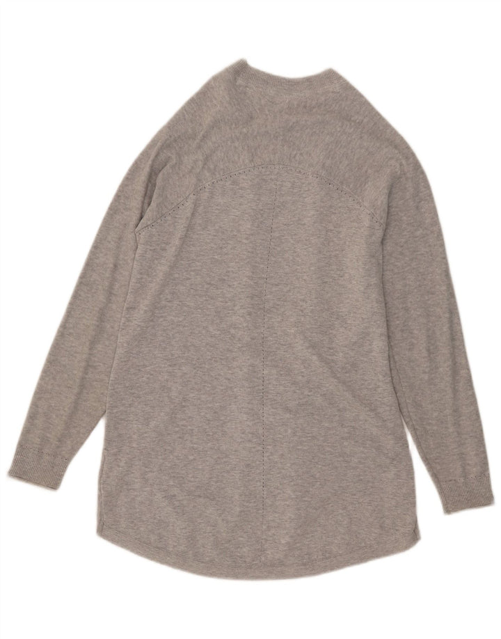 Maglione cardigan aperto con linea lunga da donna White Stuff UK 14 Grande grigio chiazzato