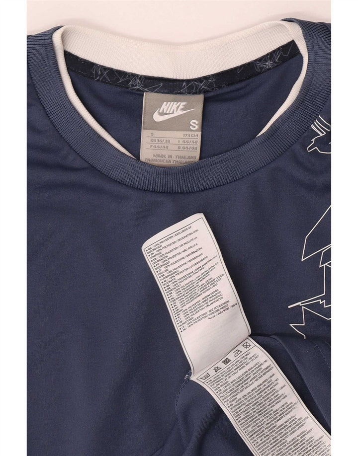 Canotta grafica Nike da uomo UK 36/38 Small Blu Poliestere geometrico