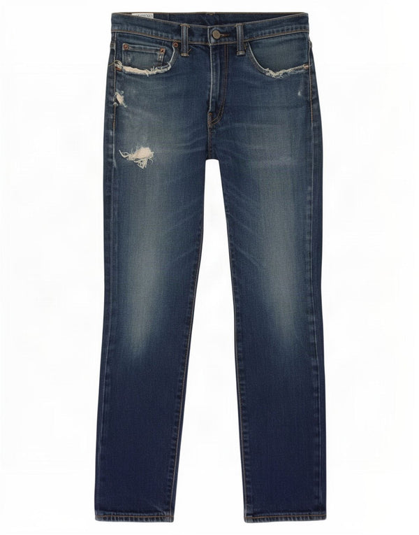 Jeans slim invecchiati da uomo Levi's W32 L27 cotone blu