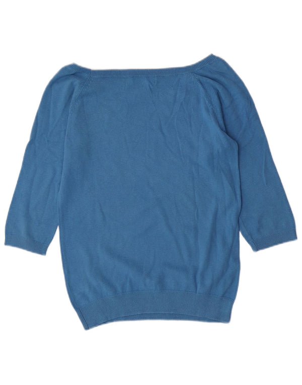 Maglione Zara per ragazze con scollo a barca 11-12 anni grande in cotone blu