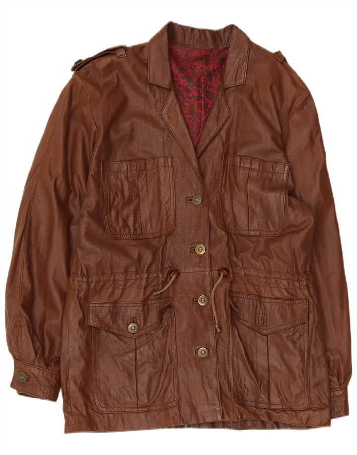 Giacca in pelle militare da donna Erika IT 44 Marrone medio