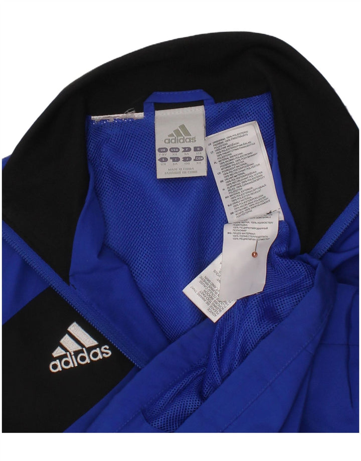 Giacca superiore della tuta da ragazzo ADIDAS 7-8 anni in poliestere color block blu