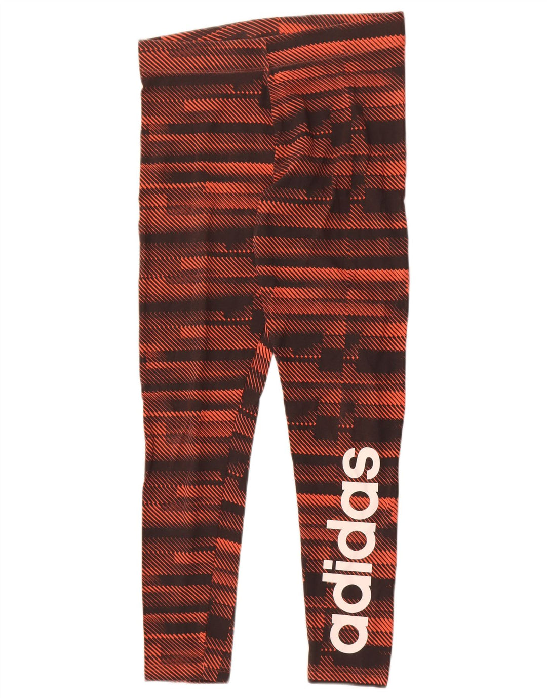 Leggings grafici da donna Adidas UK 10 piccoli a righe marroni