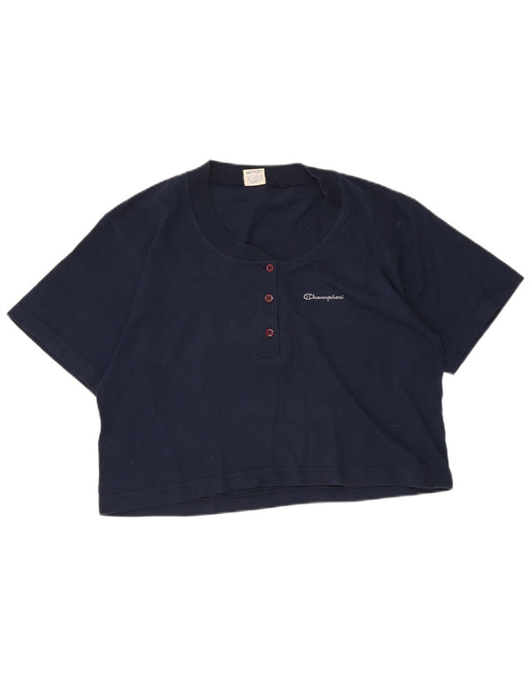 T-shirt corta da donna Champion UK 14 cotone medio blu navy