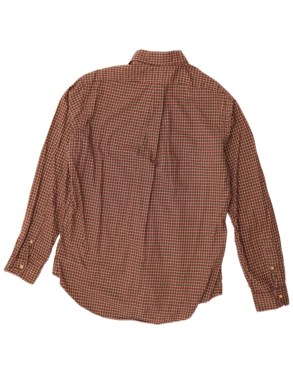 Polo Ralph Lauren Camicia da uomo in flanella di cotone a quadri marrone medio