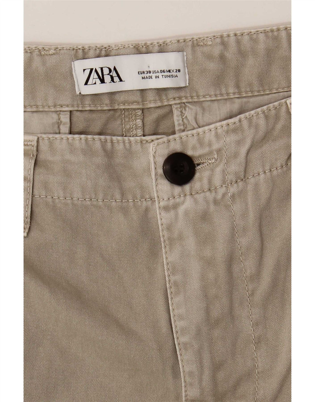 Pantaloni cargo da jogging da donna Zara EU 38 piccoli W28 L26 Beige