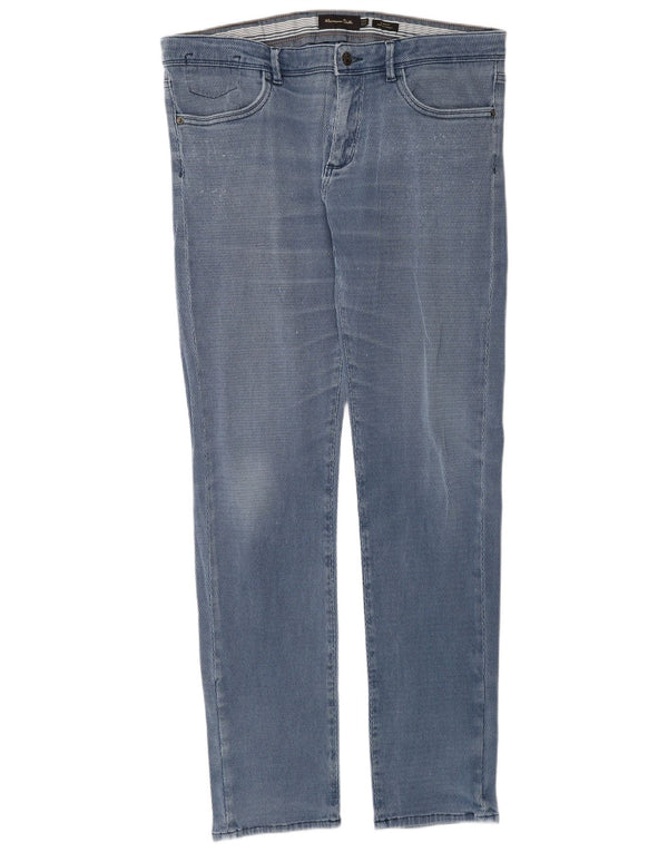 Massimo Dutti Pantaloni casual slim fit da uomo EU 42 Large W32 L32 Blu