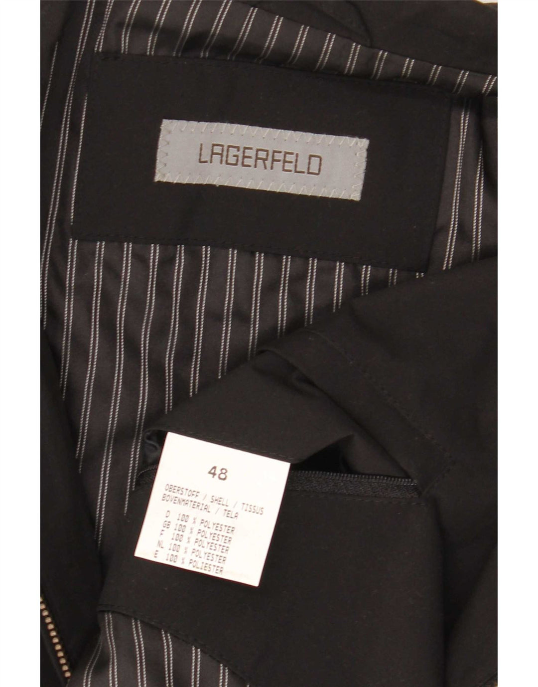 Soprabito da uomo Karl Lagerfeld IT 48 medio nero poliestere