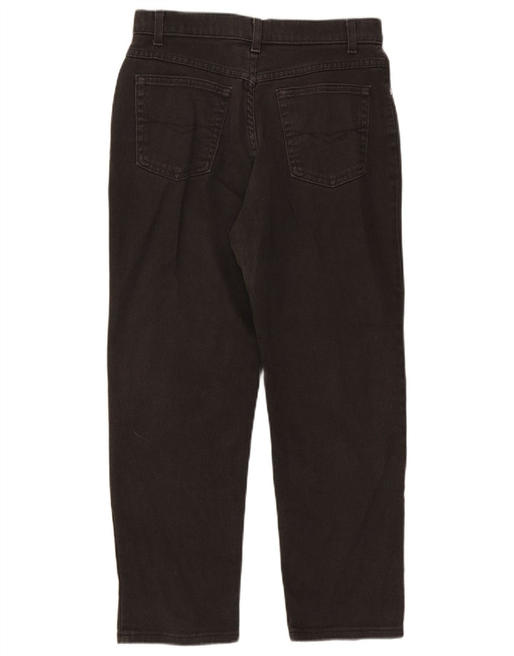 Jeans dritti corti Marks & Spencer da donna UK 12 medio W28 L25 neri