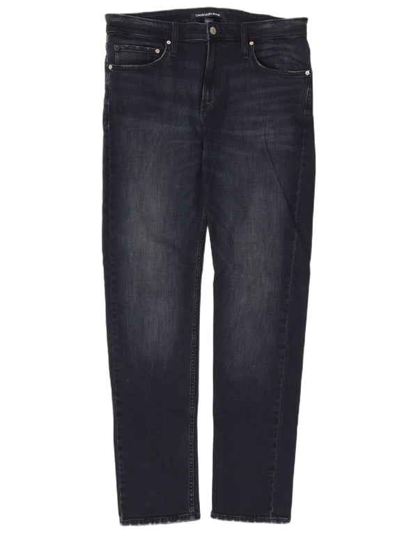 Jeans slim da uomo Calvin Klein W34 L34 cotone blu navy