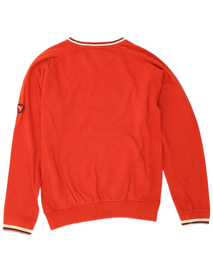 Felpa grafica da uomo Puma Maglione rosso medio in cotone