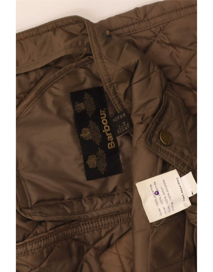 Giacca trapuntata da donna Barbour UK 18 XL marrone in poliammide