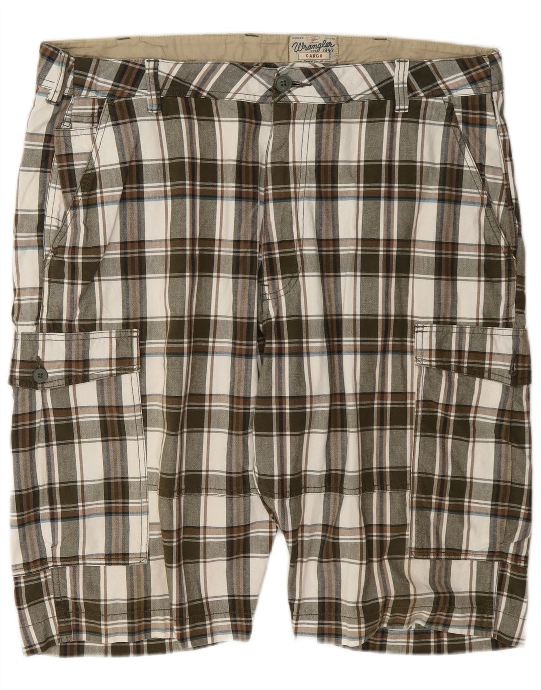 Pantaloncini cargo da uomo Wrangler W42 2XL cotone a quadri multicolore
