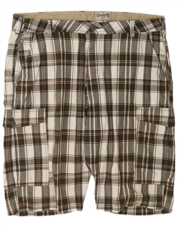 Pantaloncini cargo da uomo Wrangler W42 2XL cotone a quadri multicolore