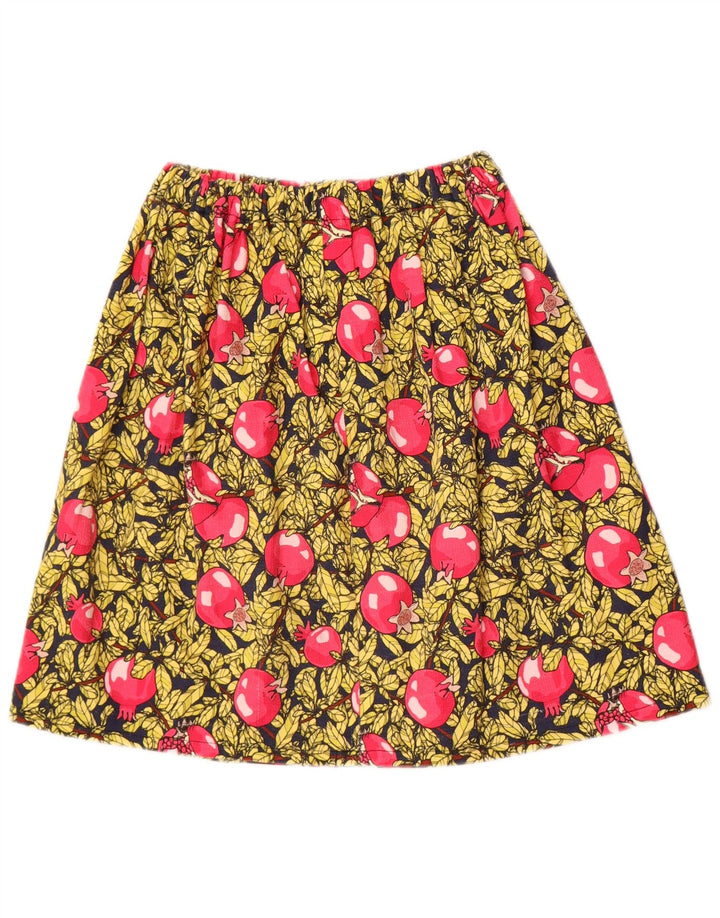 Gonna a trapezio vintage da donna con motivo astratto W24 XS multicolore