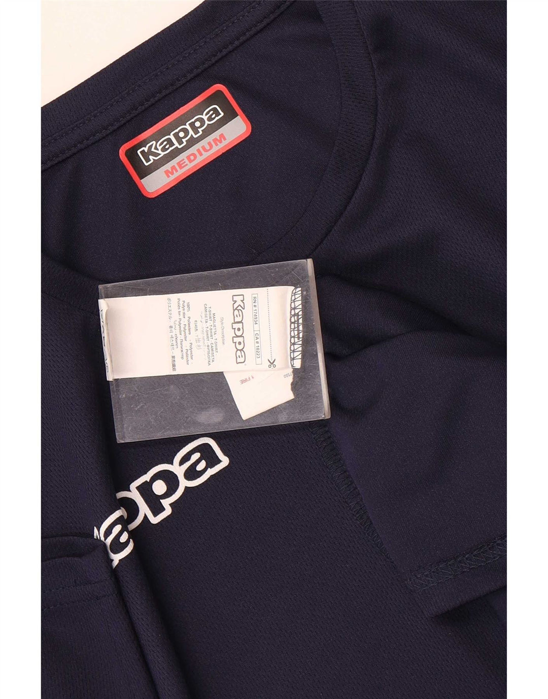T-shirt grafica da uomo Kappa Top medio in poliestere blu navy