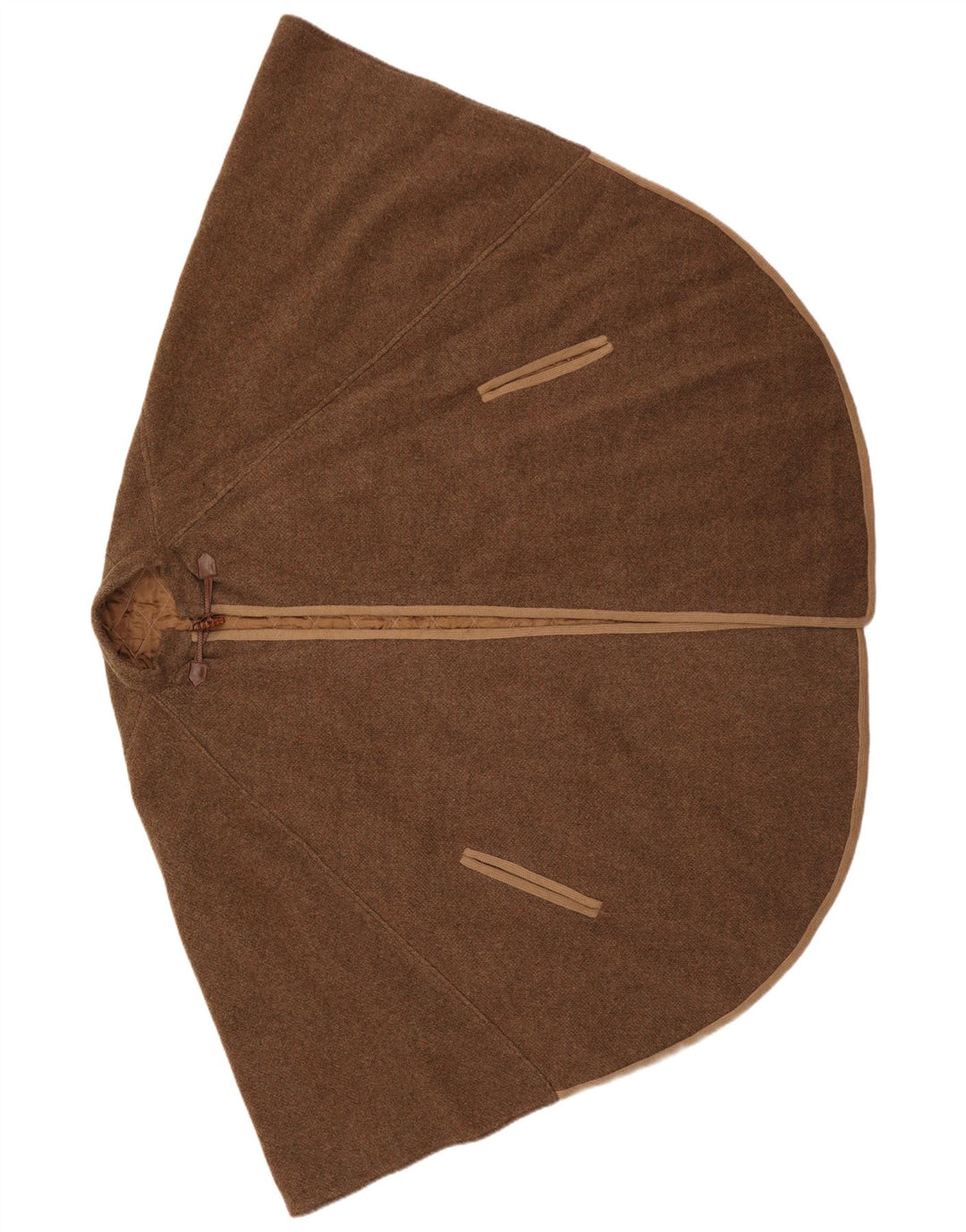 Cappotto poncho vintage da donna, taglia unica, marrone