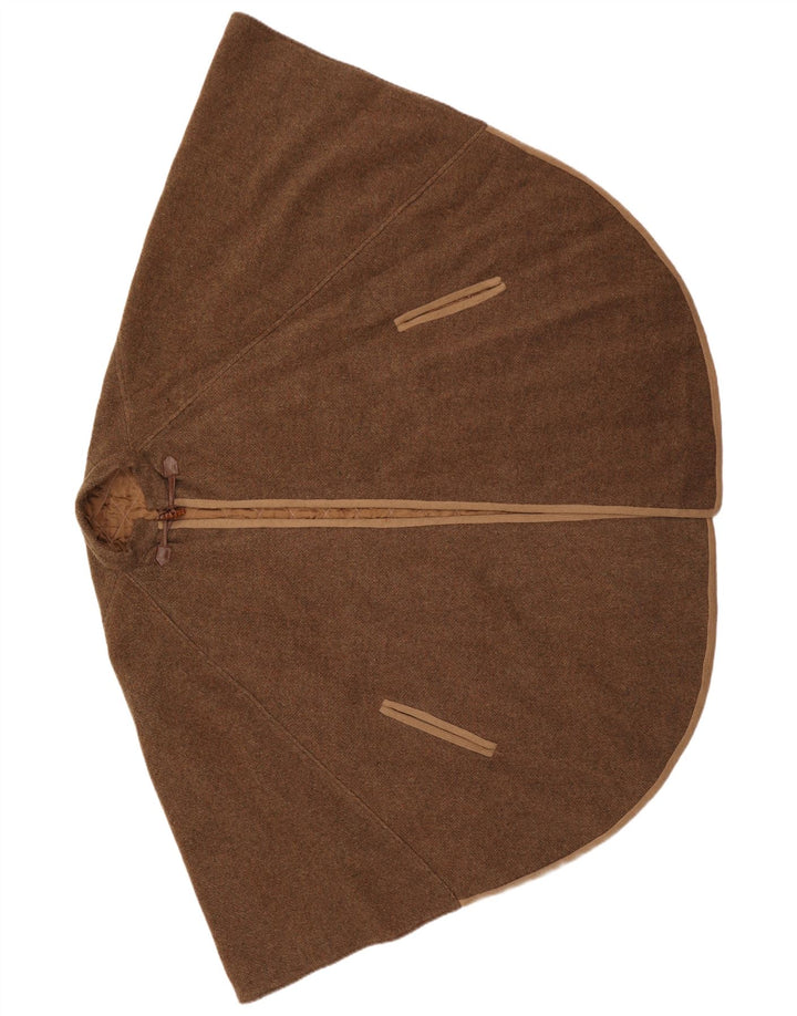 Cappotto poncho vintage da donna, taglia unica, marrone