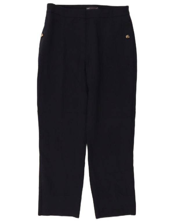 Pantaloni chino da donna Marks & Spencer UK 12 medi W32 L27 Blu navy