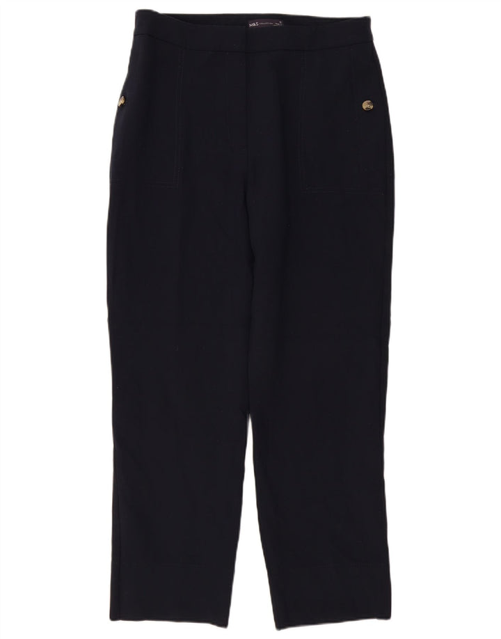 Pantaloni chino da donna Marks & Spencer UK 12 medi W32 L27 Blu navy