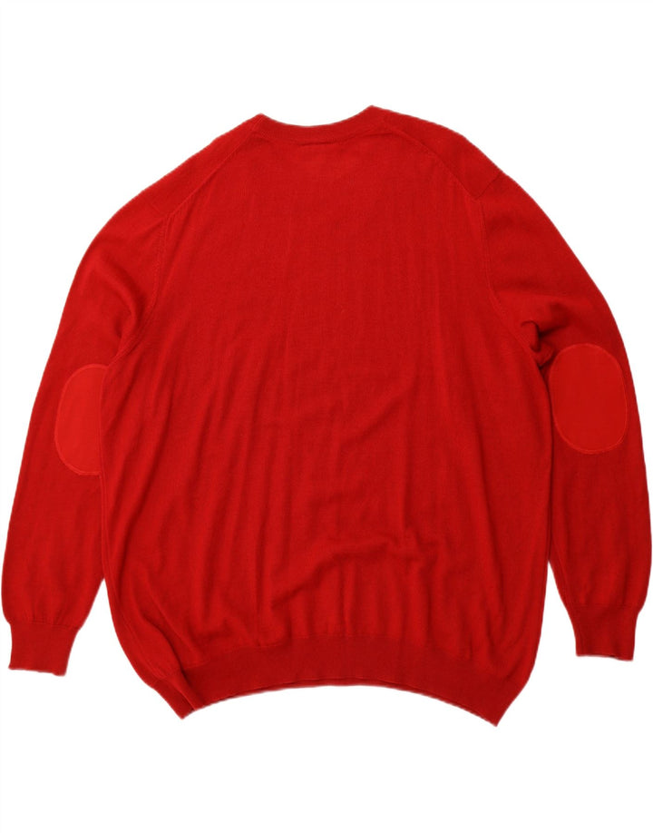 Maglione maglione girocollo da uomo vestibilità classica Lacoste taglia 8 3XL lana rossa