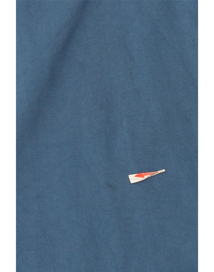 Saltrock Felpa da uomo con collo con zip, maglione grande, cotone blu